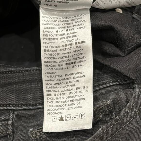 Levi's Women's 711 Skinny Lace Up Jeans Black Wash Size 29 - Picture 8 of 8